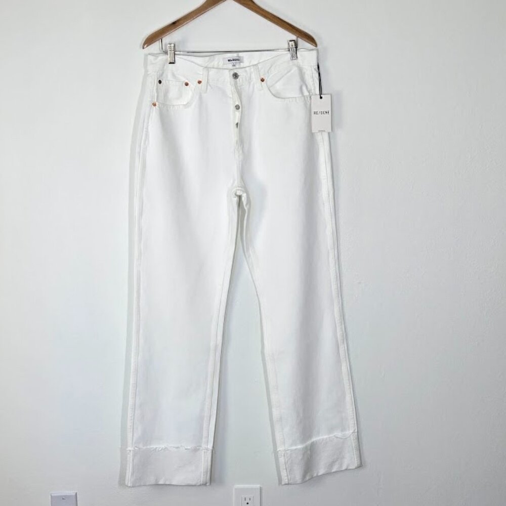 RE/DONE high rise loose long denim Sz 30 NEW - Picture 1 of 8
